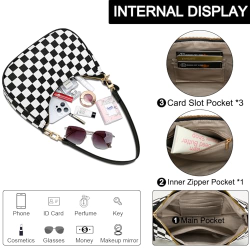 Image of KKXIU Shoulder Bag for Women Cute Hobo Purses and Handbags Retro Clutch Underarm Purse | Cute