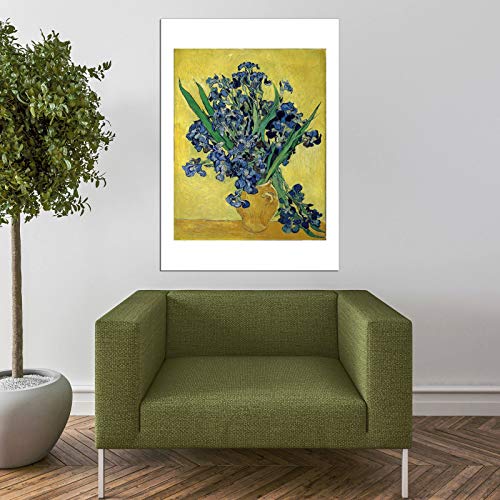 Affiche encadrée Vincent Van Gogh Nature morte avec Irises finition premium