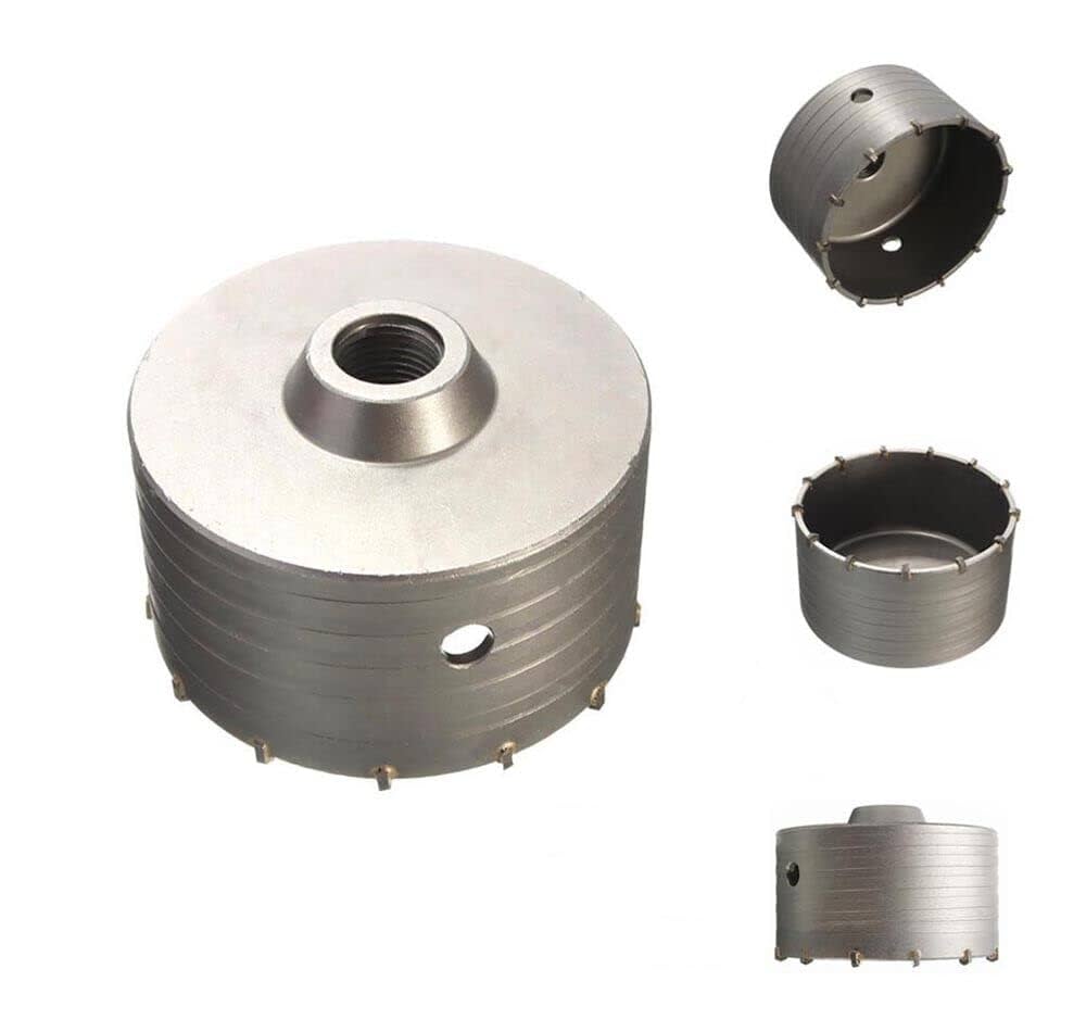 Set Carotatrice A Tazza 9 Pezzi - Diametri 30-100mm, Per Cemento E Muratura, Punte SDS Plus/Max, Con Valigetta