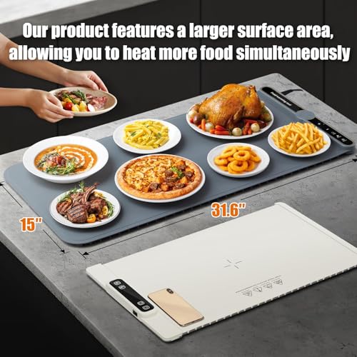 image for NAXBEY Warming Mat for Food extra large, Silicone Heating Mat For Food