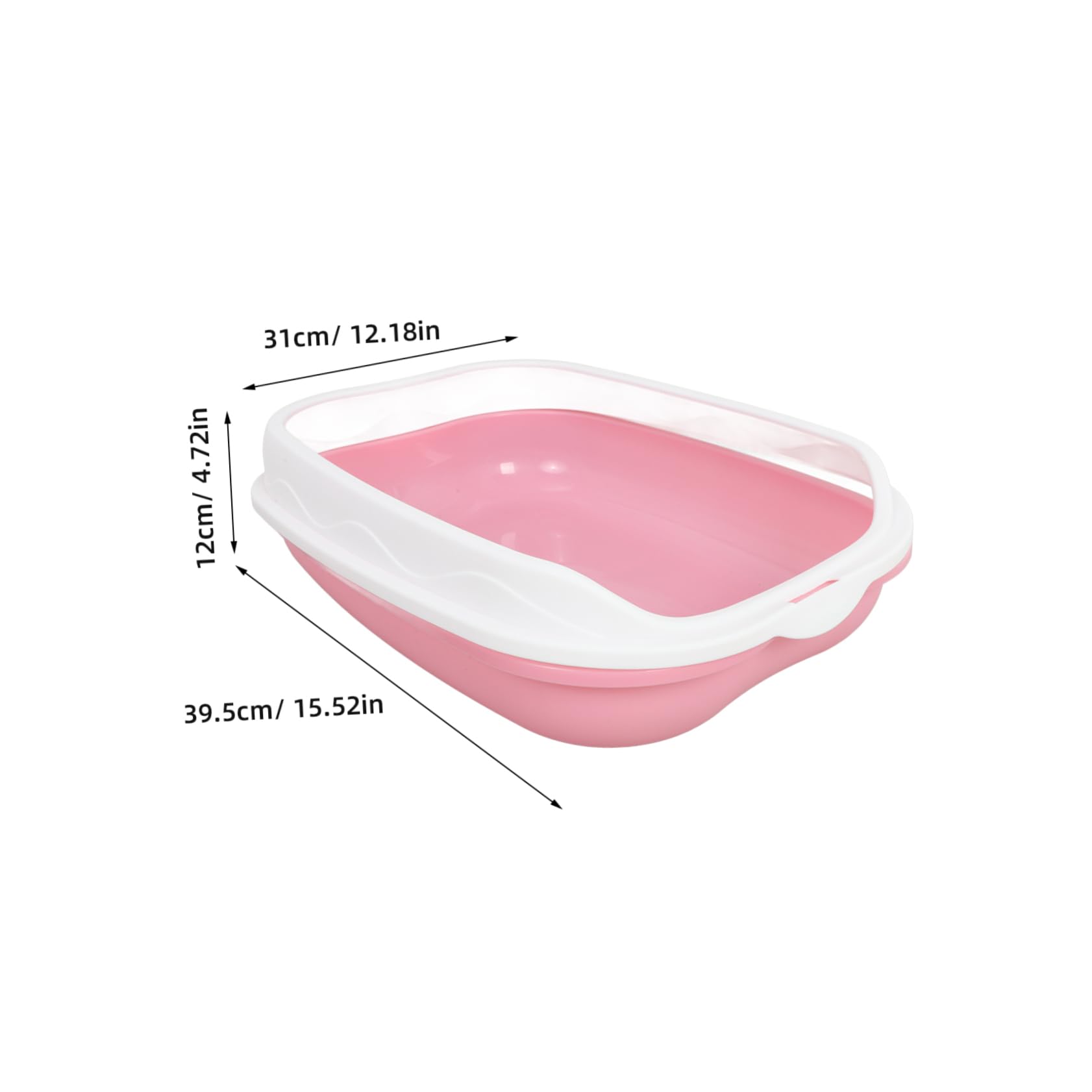 HEMOTON 1 Set Semi Closed Cat Litter Box with Open Top Design Splashing Sifting Cleaning Basin Washable Kitten Toilet for Small Cats and Kittens Easy Maintenance Comfortable Experience