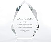 Vista 8 de Baudville Trofeo ejecutivo de cristal biselado – pico – mediano – grabado personalizado de hasta tres líneas y selección de versos preescritos