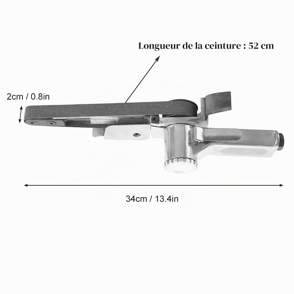 Ponceuse bois, Ponceuse a Bande Industrielle, Ponceuse Pneumatique, Lime electrique à bande, Lime a bois electrique, pour meubles bois verre métal 10 * 330mm/20 * 520mm(10 * 330mm)