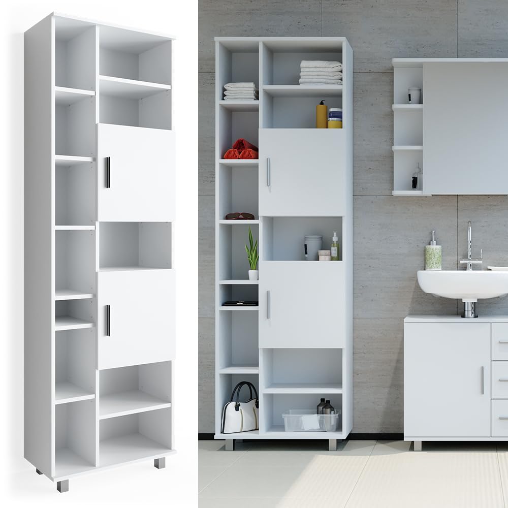 Vicco Mobile bagno alto Ilias, Bianco, 60 x 190 cm