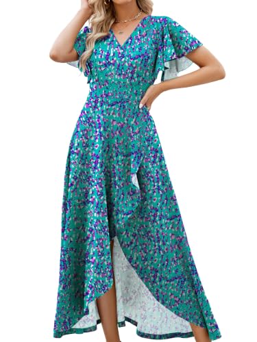 Image of ZZV Formal Dresses for Women Gowns Evening V Neck Wedding Guest Dresses