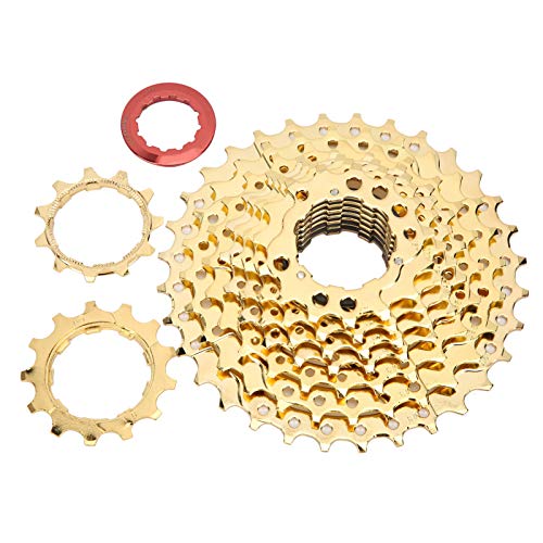 Preisvergleich Produktbild Dilwe 9-Fach Freilauf Fahrrad 1132T Kassette Schwungrad Ersatz Mountainbike Gold