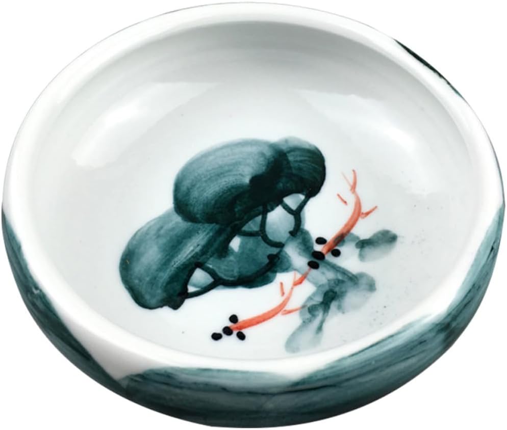 Ceramic Ink Dish for Calligraphy Brushes and Water Mixing