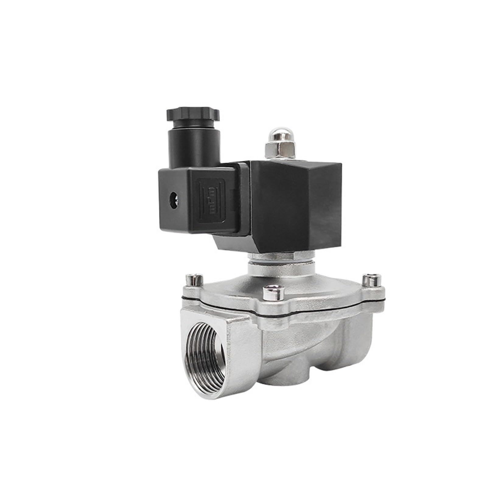 Válvula solenoide normalmente cerrada de 1 pulgada acero inoxidable impermeable NPT