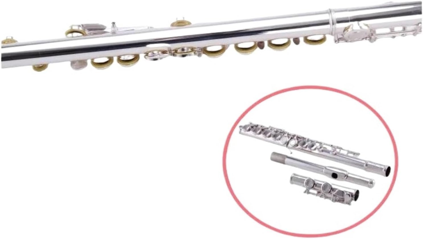 フルート楽器 プロ仕様の銀メッキフルート