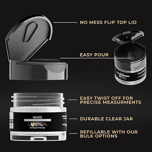 Miniatura 91 de Brew Glitter - Purpurina comestible para bebidas, cócteles, cerveza, adornar bebidas Certificado Kosher y Halal 100% comestible y de grado Azul