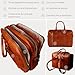 Time Resistance Leather Laptop Briefcase - Full Grain Leather Computer Bag for Men and Women (Cognac Brown)