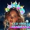 Handcess Lysande Sjöjungfrupannband för festivaler, LED, skal, sjöstjärna, håraccessoarer för kvinnor #2