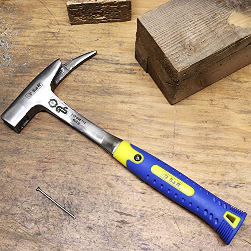 S&R Claw Hammer/Carpenter Hammer ~21Oz - 600 Gr, Magnet, Fiberglass Handle, Forged C50 #TOP5