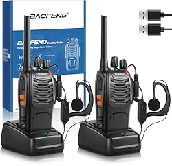Baofeng Walkie Talkie Profesional PMR Radiocomunic...: Solo el mismo modelo, el mismo modelo puede ser compatible, otras marcas/modelos no son compatibles 【Comunicación a larga distancia】 El walkie-talkie puede estar a una distancia de hasta 3 millas en áreas abiertas sin refugio, como zonas rurales, sub...
