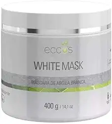 Máscara De Argila Branca Eccos Cosméticos 400g White Mask Tipo de pele:Todos