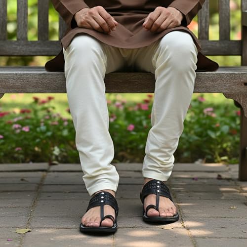 Image of DFR Ethnic Sandals For Boys Men, Comfortable Men's Rajasthani Slipper Chappals