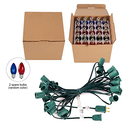 Niosta C9 Christmas String Lights, C9 Incandescent Light For Holiday Xmas Christmas Bistro Roofline Prom Wedding Party Decor, Multicolor #TOP6