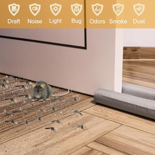 2 Pack Under Door Draft Stopper - Under Door Sound Blocker, Soundproofing, Blocks Cold Air, Hot Air & Noise, Easy Install, No Adhesive - Gap Filler, Sound Proof Bottom Seal 30"-36" (Gray-2 Pack, 36") by TONINT - Image 7