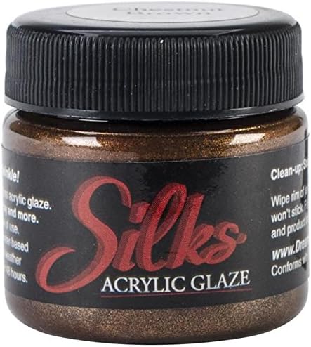Luminarte Silks Acrylic Glaze Jar, 1-Ounce, Chestnut Brown