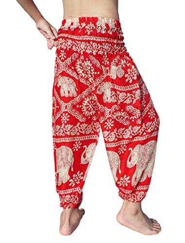 Image of Full Funk Rayon Smock Waist Child Lounging Comfortable Elephant Aladdin Pants