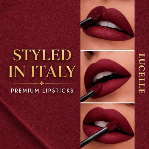 Image of True Matte Ruby Noir Lipstick | Deep Maroon-Wine Long Lasting Matte Lipstick for Women | Smudge-Proof, Vegan & Alcohol-Free Formula - 4 ml