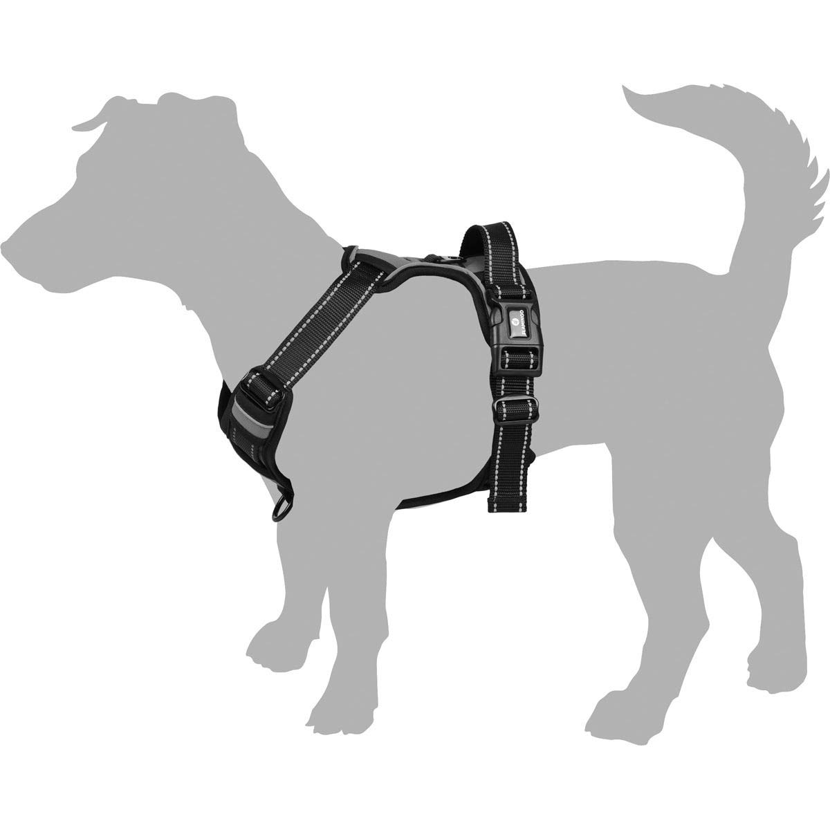 Flamingo Dog Harness Balou Blue L 40-62cm 60-85cm 25mm - Image 2