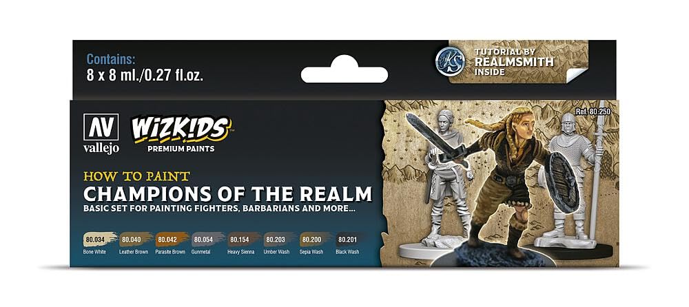 Vallejo AV AV Wizkids Set - Champions of the Realm Model paint set, VAL80250