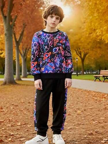 Boys 3-6 Years Clothes Pullover Sweatshirt Tops and Pants Outfits Set2