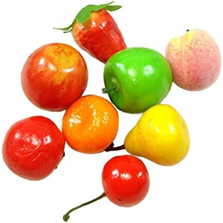 50 Pcs 1.57 Inch Mini Artificial Fruit Simulation Fake Fruit for Home Kitchen Cabinet Decoration Photography Props Cognitive