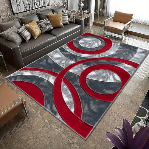 Alfombra de cocina y pasillo que protege el suelo con estilo rojo 2