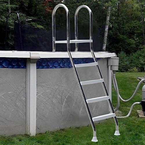 Escalera para piscina elevada 4 escalones acero inoxidable 304 53 in miniatura 1