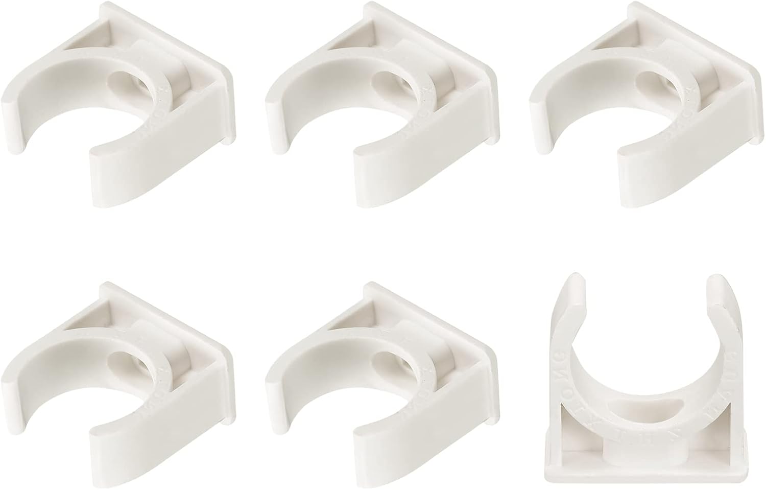 METALLIXITY PVC Water Pipe Clips (25mm/0.98") 6Pcs, Plastic U Shaped