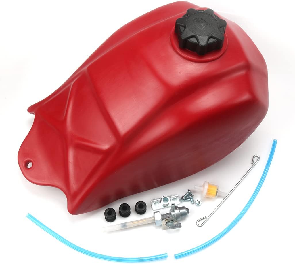 For Honda ATC250SX ATC 250SX 1985-1987 Plastic Fuel Tank & Gas Cap Red