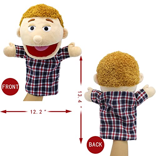 Family Hand Puppets,Puppets For Kids Role Paly Family Members 13.4 Inch Multi-Ethnic,Puppets Plush Soft Hand Puppets Family Puppets Story Toys Puppets For Girls Boys Finger Puppets Puppet Set Gifts #TOP1