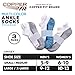 Copper Fit Unisex Copper Infused Ankle length Socks - 3 Pack ,White, Large/X-Large