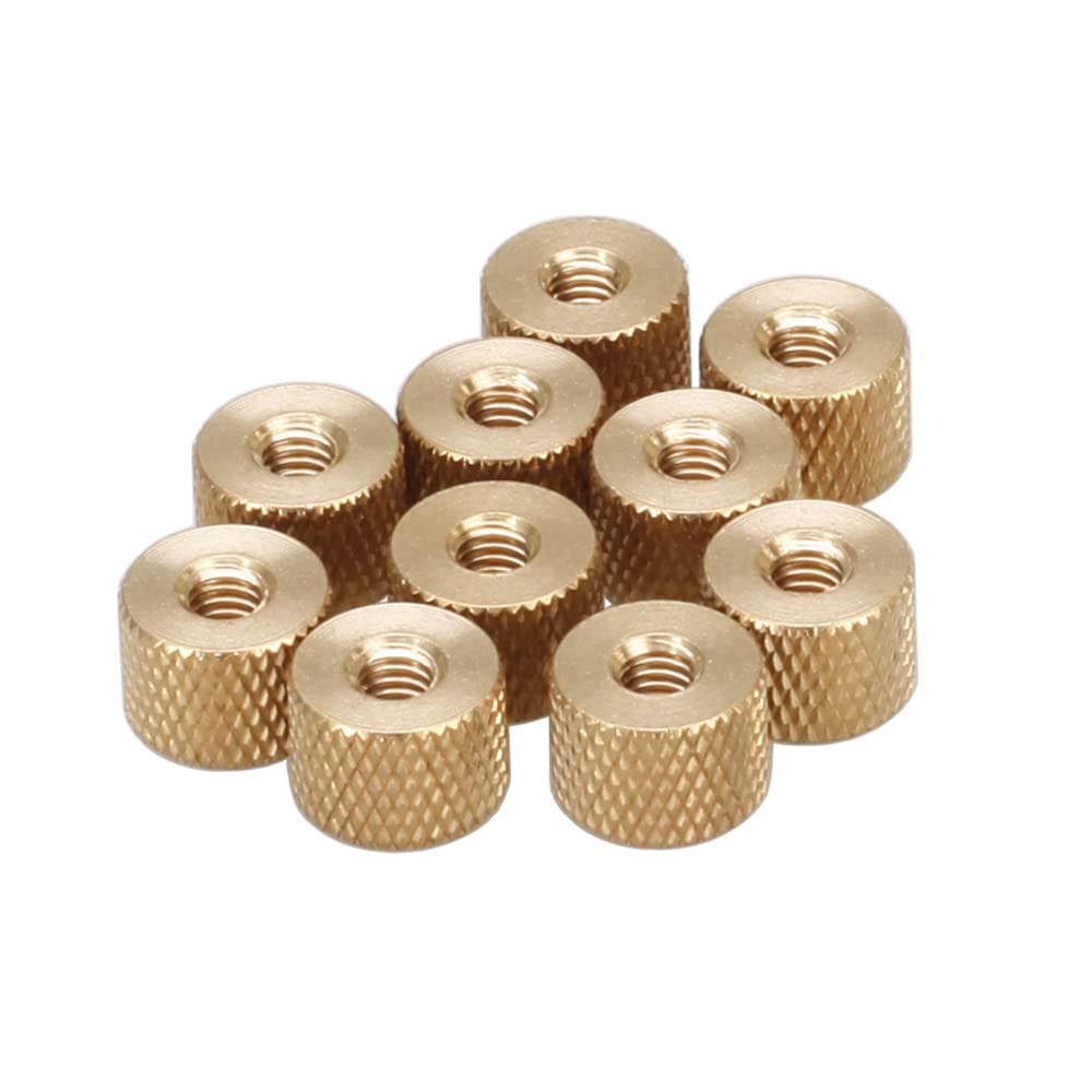 10-Pack Brass Knurled Thumb Nuts – M2, M2.5, M3, M4 Sizes Available, Strong & Corrosion-Resistant For Indoor Or Outdoor Use