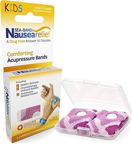 Sea-Band - Pulseira infantil para alívio de enjoos e náuseas, cores e embalagem podem variar