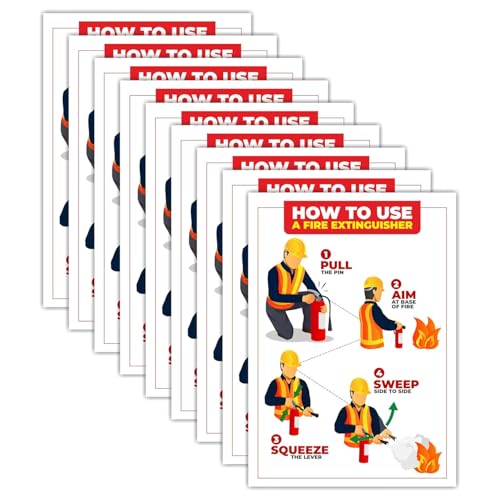 Image of GADGETS WRAP How to Use a Fire Extinguisher Sign Self Adhesive Vinyl Sticker