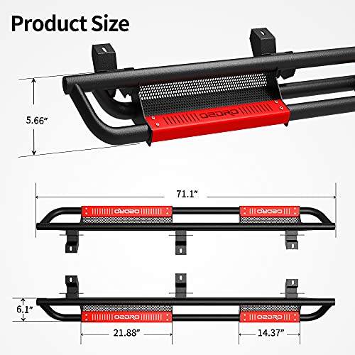 Estribos metálicos para Jeep Wrangler 2018-2026 OEDRO miniatura 6