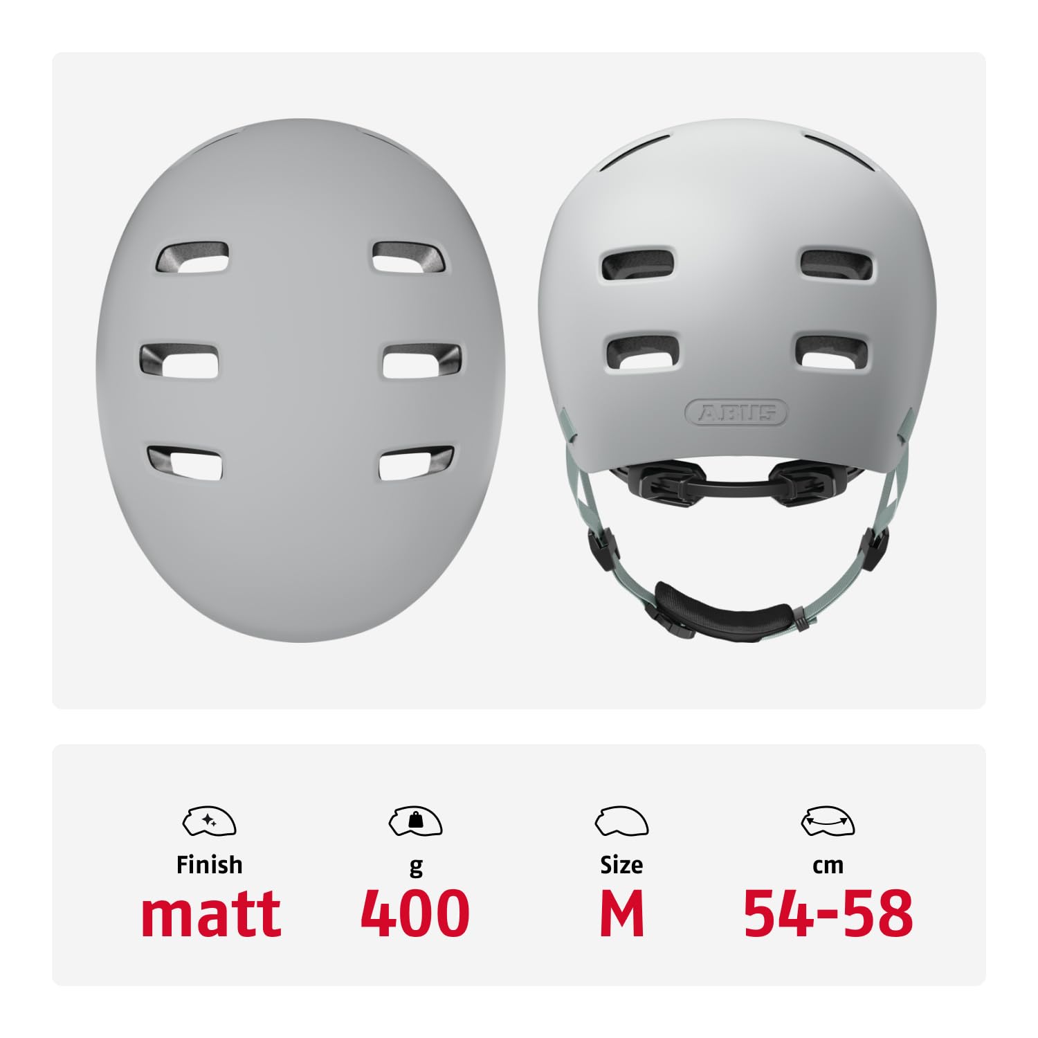 ABUS XOXO Bike Helmet - city Helmet in Skater look - Helmet for Skateboard, Bike, scooter - with Optimised chin pad - for Teenagers and Adults