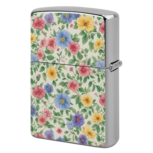 Estuche clásico para encendedor cobre con patrón floral
