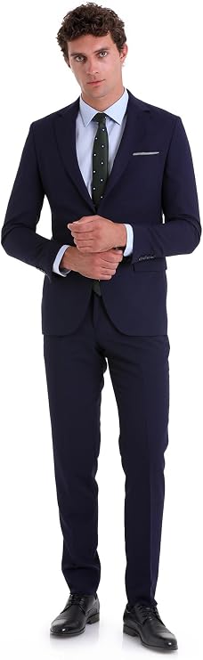 Hatemoğlu Slim Fit Flat Mono Neck Classic Suit