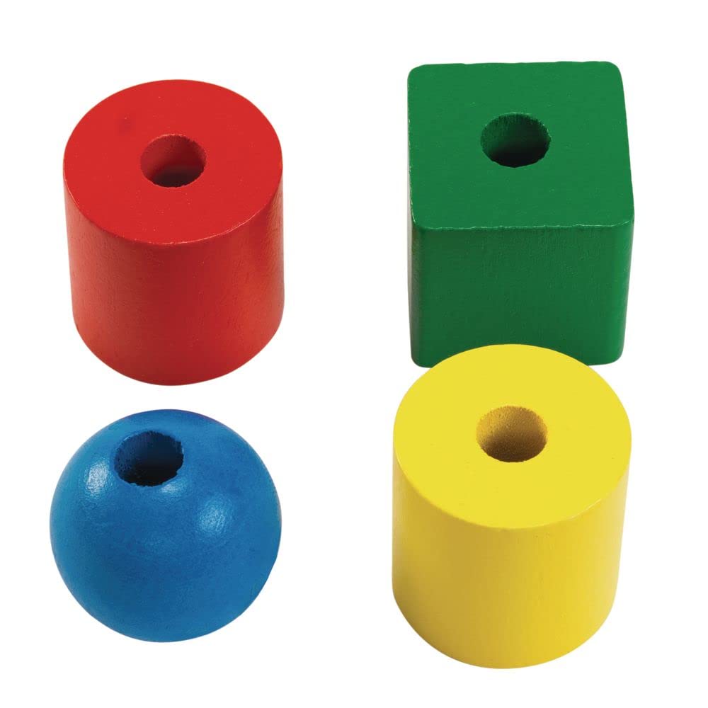 Excelleration Jumbo Lacing Beads with String in Jar, 36 Pieces, Fine Motor Development, Educational Toy, Preschool, Kids Toys - Image 2