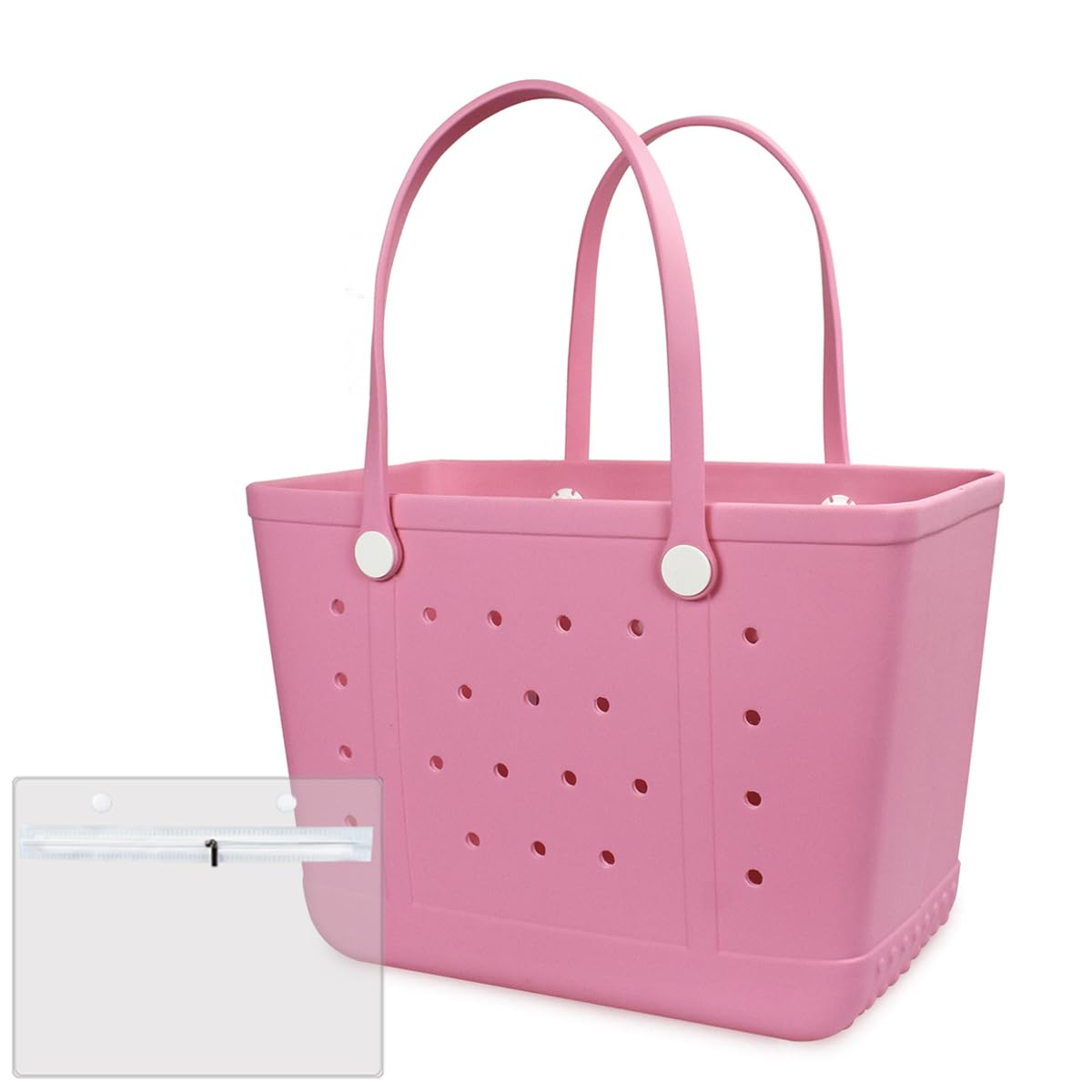 UeKeKicg Beach Bag X Large Rubber Tote Bag, Waterproof Washable Open for Women Croc Bag Hand Bag for Beach Pool Yoga