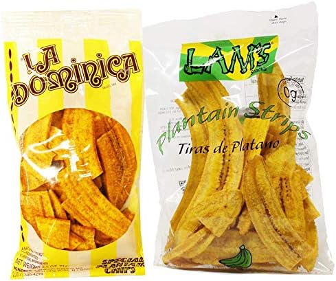 Lam's Plantain Strips 2.5oz./ 71g | La Dominica Plantain Chips / 2.5 oz. /71g. | Special Plantain Chips | Natural product | 12packages (6 of each)