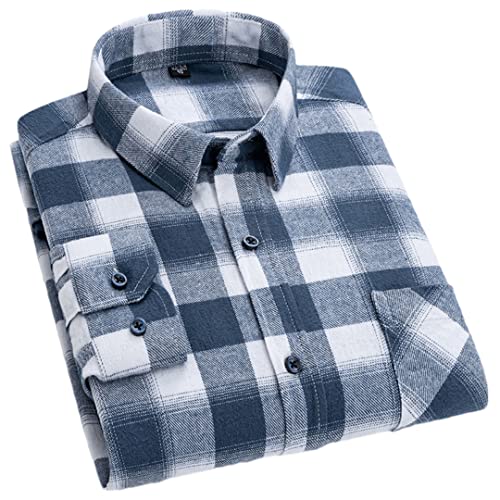 Chemise à carreaux en coton pour homme coupe ajustée, idéale pour un look d'automne élégant