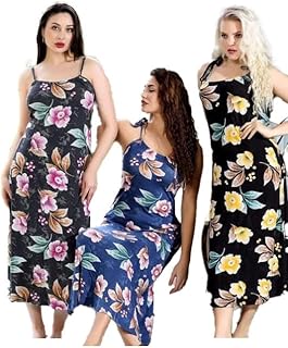 فستان صيفي طويل بألوان ونقشات زهرية جذابة للنساء والبنات كود 3621