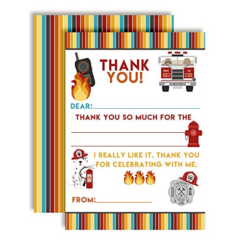Cartes vierges pompier pour organiser un anniversaire enfant thématique caserne de pompiers