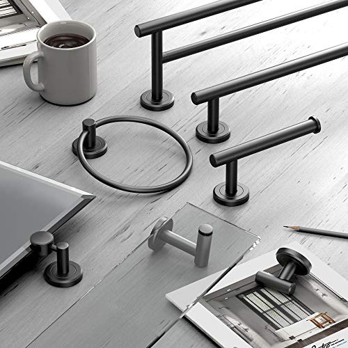 Image of Gatco 4240AMX Latitude II 30-Inch Towel Bar, Wall Mounted Bathroom Towel Holder, Matte Black