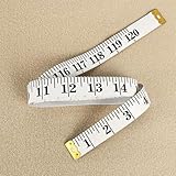 120-Inch Double Scale Soft Tape Measure, Sewing Supplies, Flexible Ruler, Sewing Ruler for Weight Loss, Measuring Tape for Body Measurement, Fabric Sewing Tailor, Centimetre and Inch Scale (White)